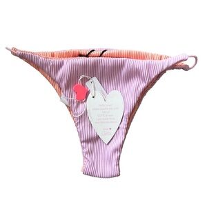 SOF X LoIli I Love Lolli Reversible BreezeTriangle Bikini in Sherbet Pink Peach